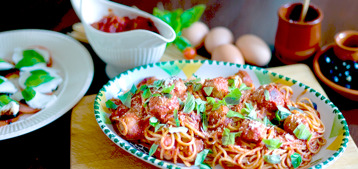 Spaghetti met gehaktballetjes