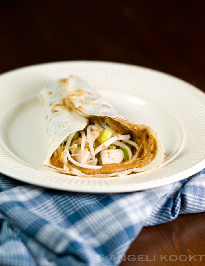 Tortilla wrap met kip