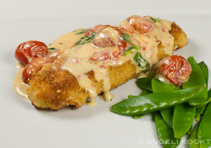 Tilapiafilet met parmezaan jasje