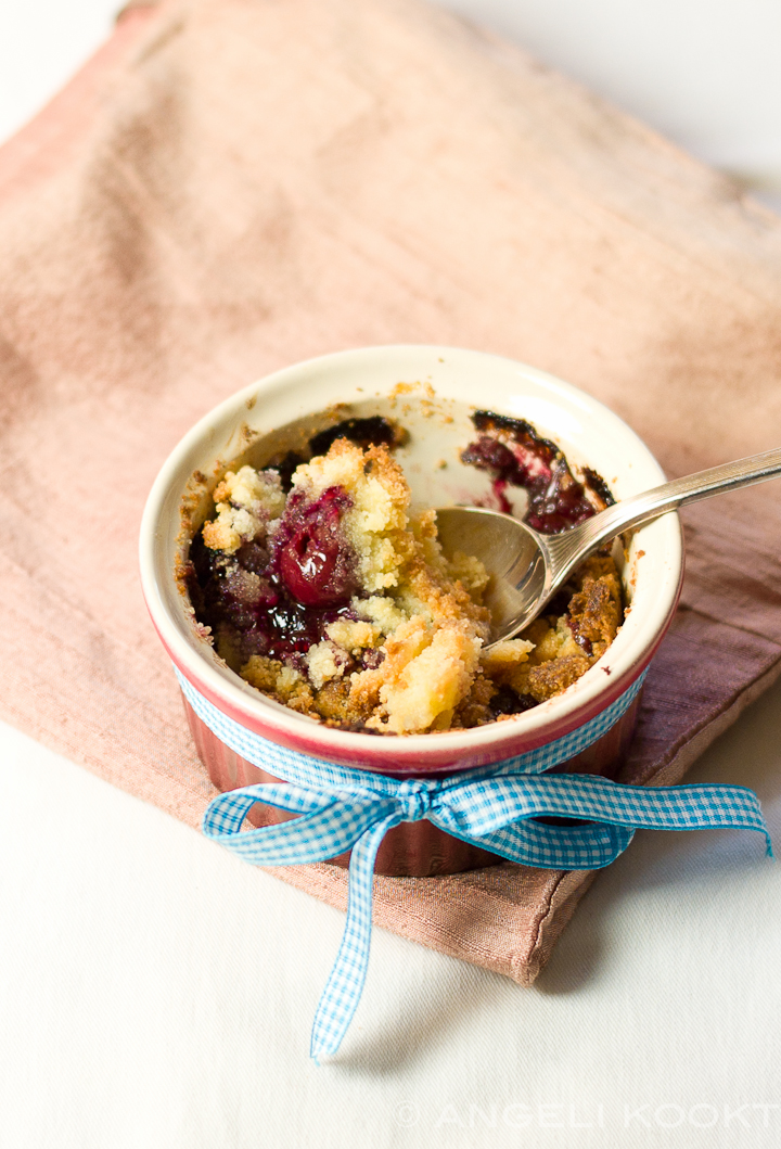 Roodfruit crumble