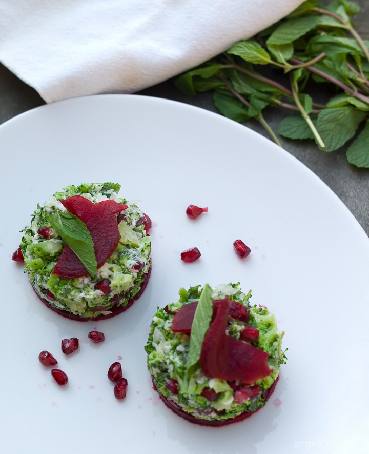 Broccolitartaar met granaatappelpitjes