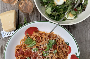 Spaghetti met kerstomatensaus