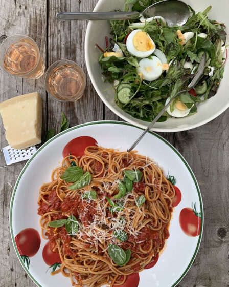 Spaghetti met kerstomatensaus